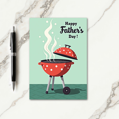 Polka Dot Grill Fathers Card