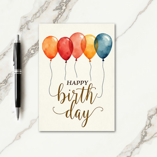 Polka Dot Happy Balloons Card
