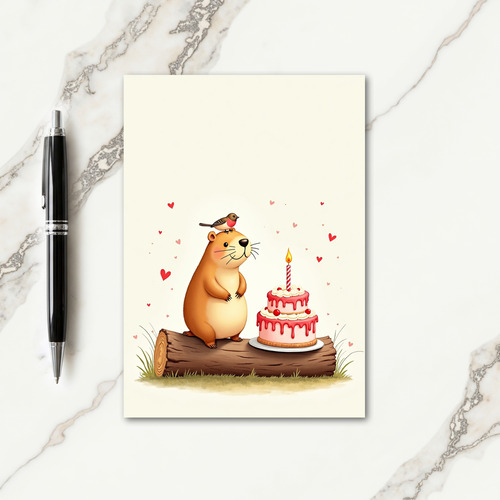 Polka Dot Happy Bear Card