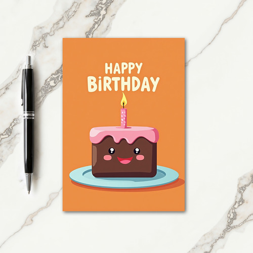 Polka Dot Happy Cake Card