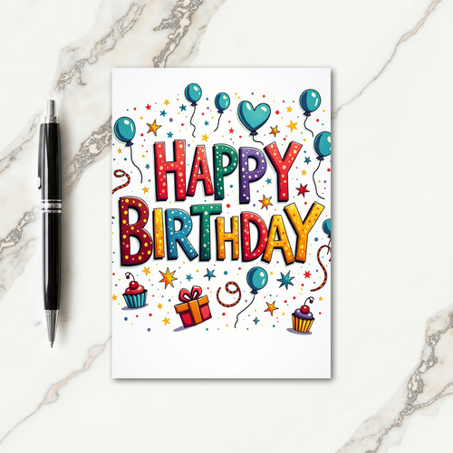 Polka Dot Happy Card