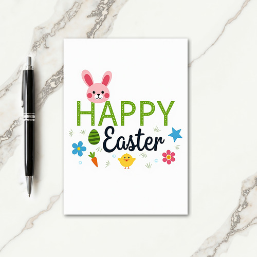 Polka Dot Happy Easter Card