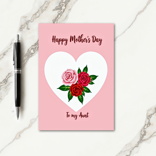 Polka Dot Happy Mothers Day Aunt Card
