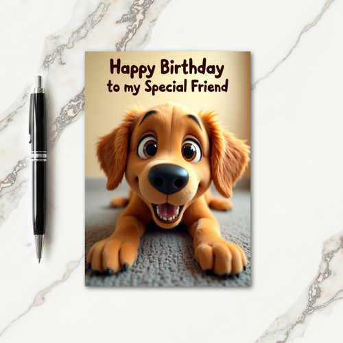 Polka Dot Happy Pup Card