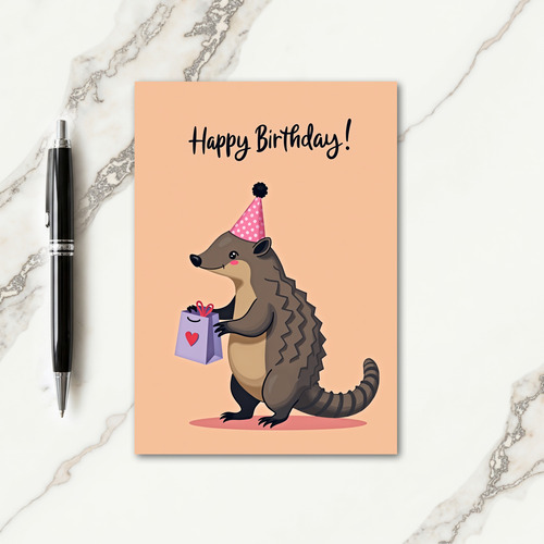 Polka Dot Hat Birthday Card