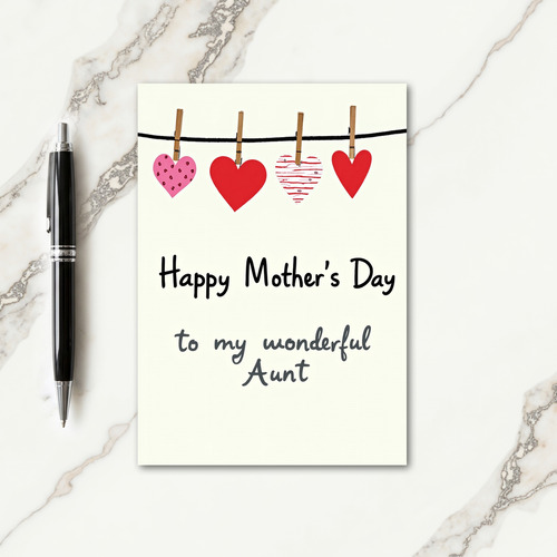 Polka Dot Heart Mothers Day Card