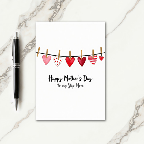 Polka Dot Hearts Mothers Card