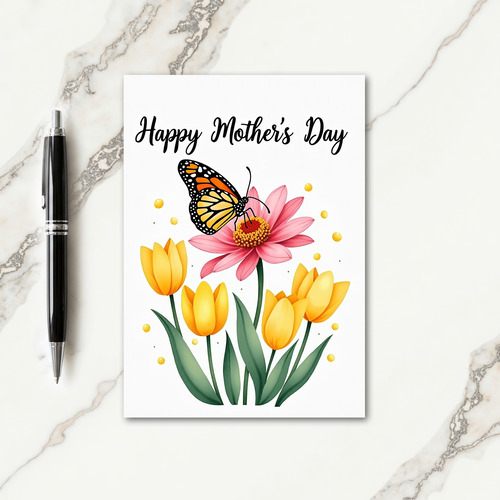 Polka Dot Insect Bloom Card