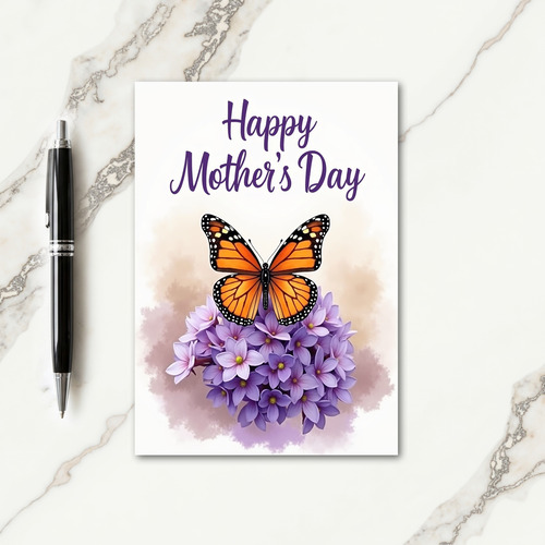 Polka Dot Insect Floral Card