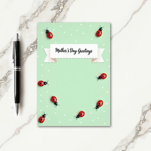 Polka Dot Insect Message Card