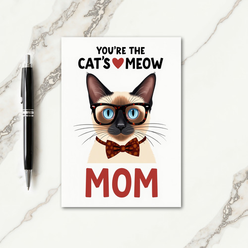 Polka Dot Kitty Love Card