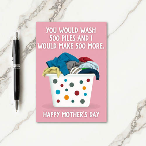 Polka Dot Laundry Mothers Day Card