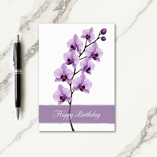 Polka Dot Lavender Bloom Card