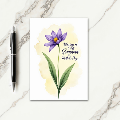 Polka Dot Lavender Blossom Card
