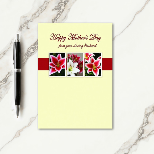 Polka Dot Lilies Mothers Day Card