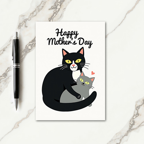 Polka Dot Love Cats Card