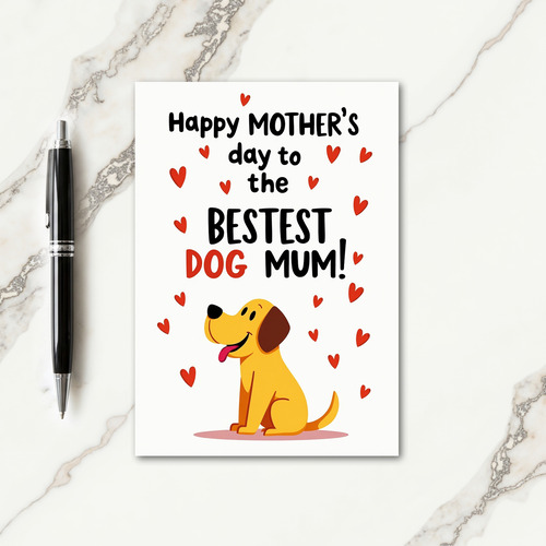 Polka Dot Loving Dog Card