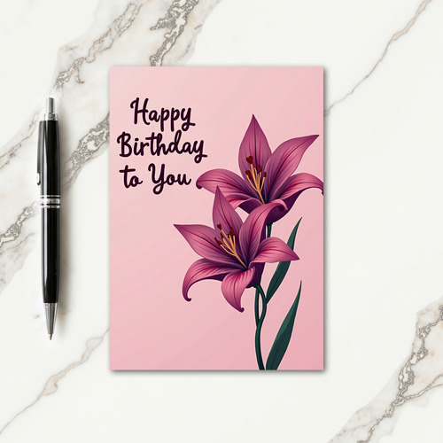 Polka Dot Magenta Bloom Card