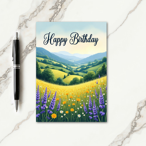 Polka Dot Meadow Bloom Card