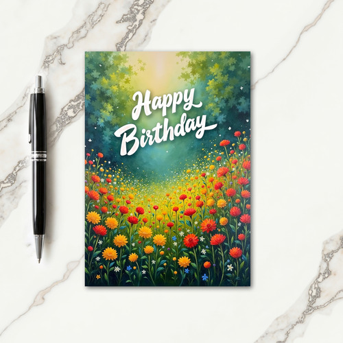 Polka Dot Meadow Joy Card