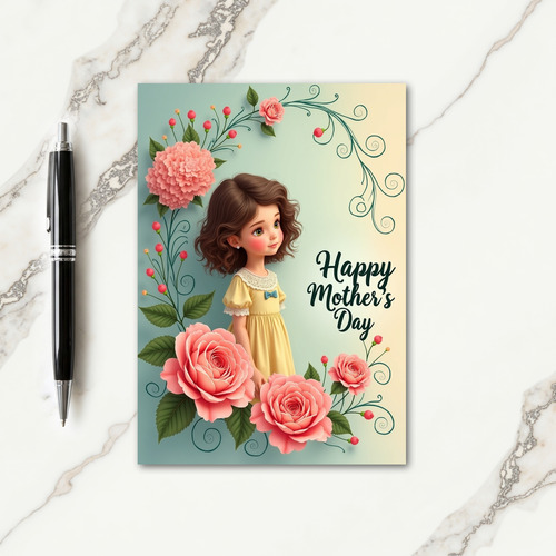 Polka Dot Moms Day Card