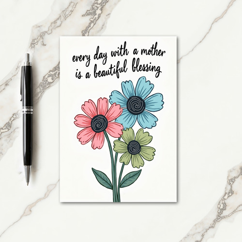 Polka Dot Mother Blessing Card