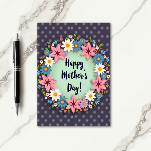 Polka Dot Mothers Day Greeting Card