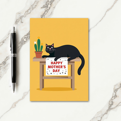 Polka Dot Mothers Day Kitty Card