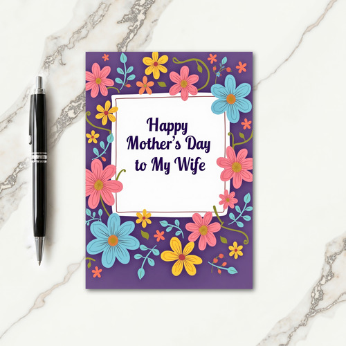 Polka Dot Mothers Day Wife Card