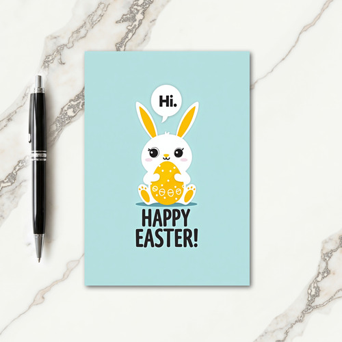 Polka Dot Oval Lagomorph Card