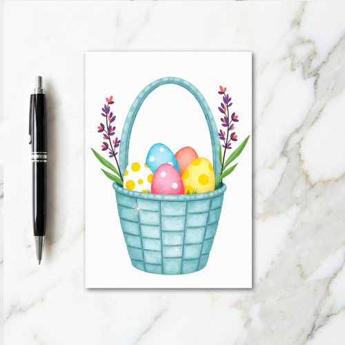 Polka Dot Ovoids Basket Card