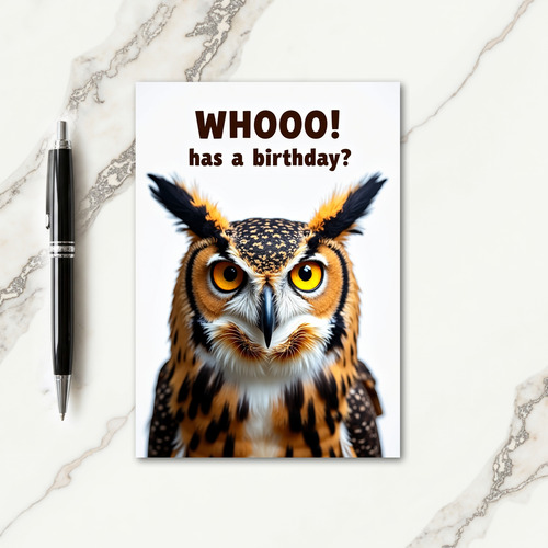Polka Dot Owl Gaze Card