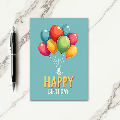 Polka Dot Party Balloons Card