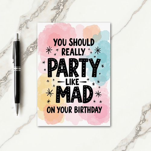 Polka Dot Party Birthday Card