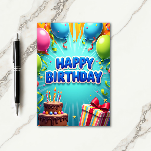 Polka Dot Party Celebration Card