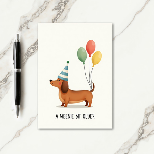 Polka Dot Party Pup Card