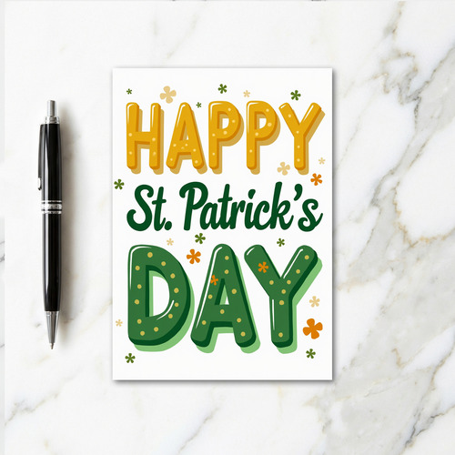 Polka Dot Patrick Day Card