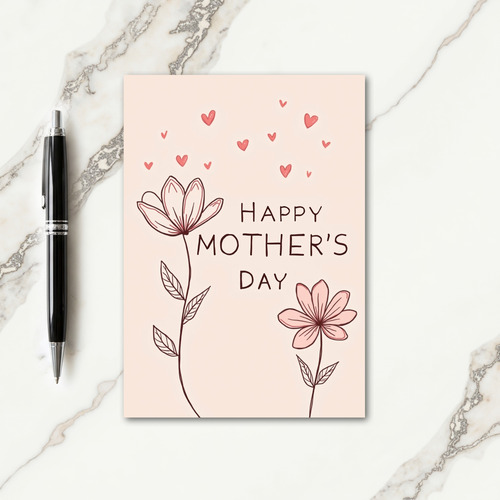 Polka Dot Peach Happy Mothers Day Card
