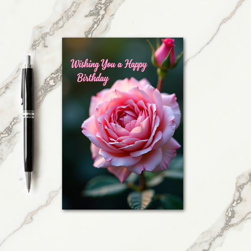 Polka Dot Pink Bloom Card