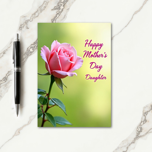 Polka Dot Pink Bloom Family Card