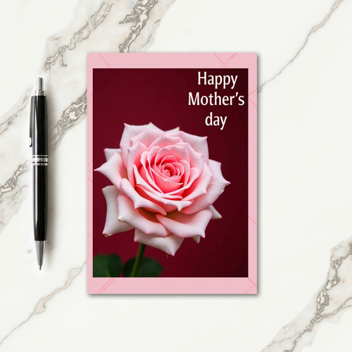 Polka Dot Pink Bloom Mothers Day Card