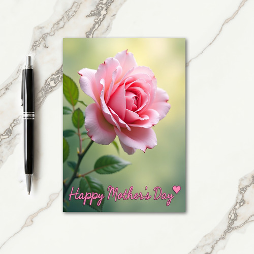 Polka Dot Pink Blossom Card