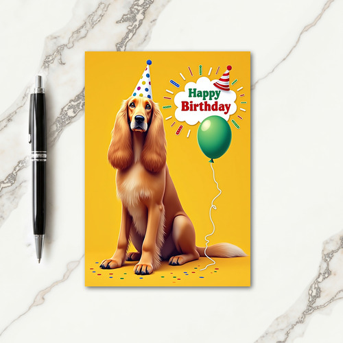 Polka Dot Pup Birthday Card