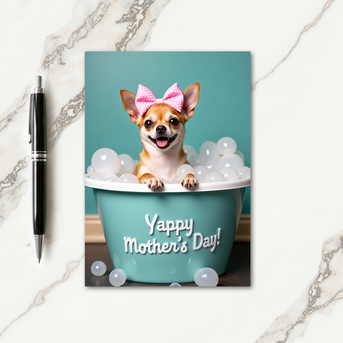 Polka Dot Puppy Greeting Card