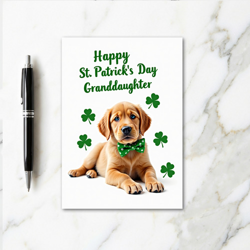 Polka Dot Puppy Patrick Card