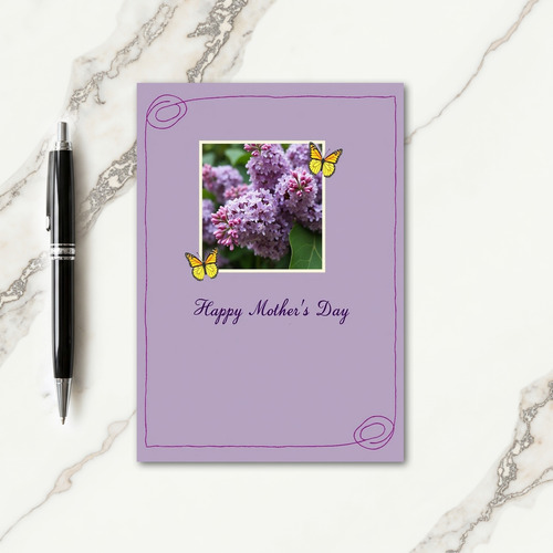 Polka Dot Purple Blossom Card
