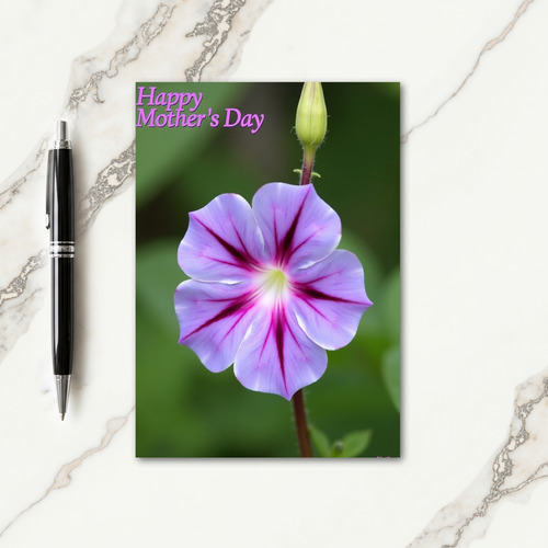 Polka Dot Purple Petal Card