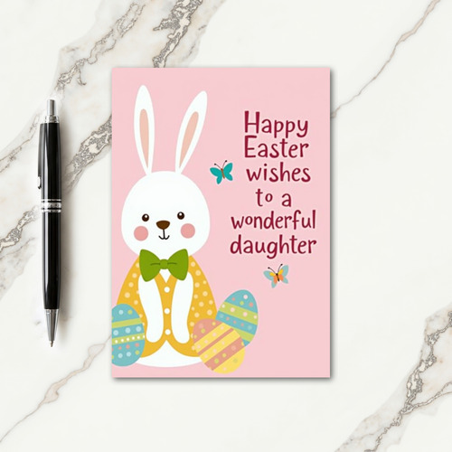 Polka Dot Rabbit Easter Card