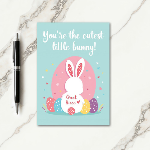 Polka Dot Rabbit Oval Art Card