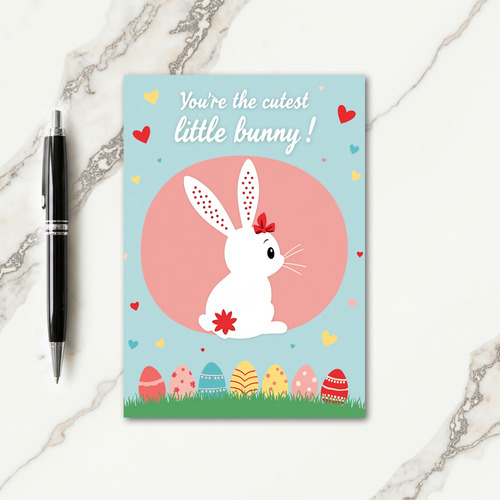 Polka Dot Rabbit Pattern Card
